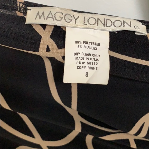 Maggy London size 8 Black and Tan dress - Picture 2 of 5